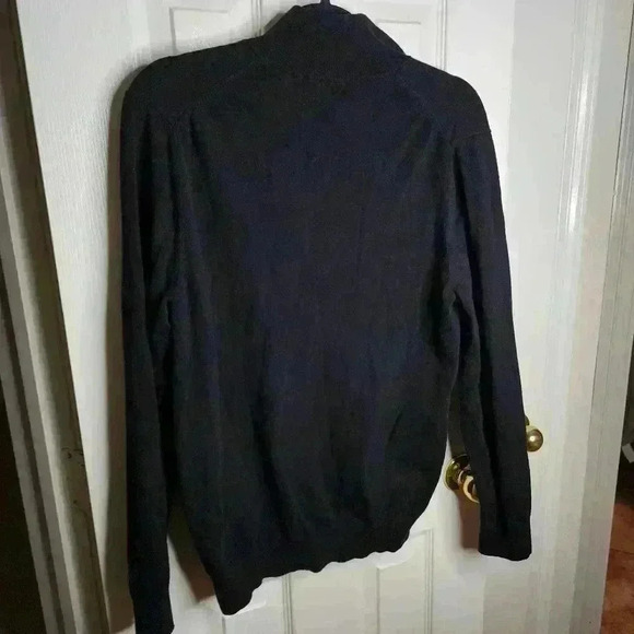 Express Men's Black Quarter Zip Pullover Business Casual Sweater Size Medium - Picture 4 of 9